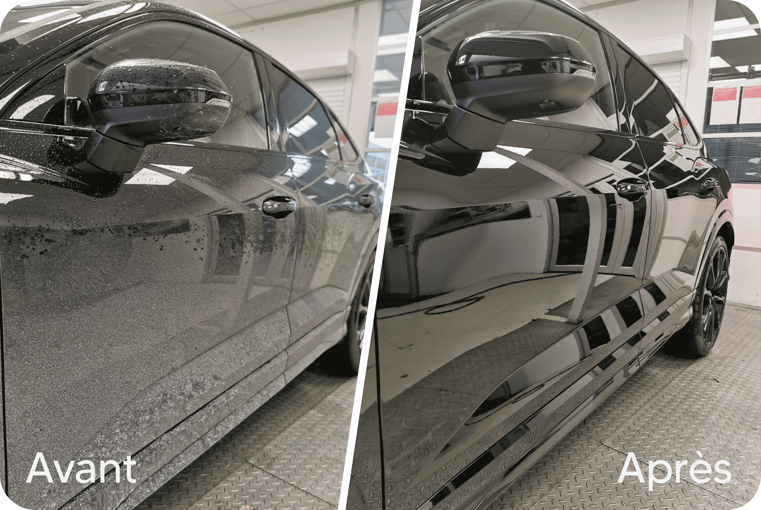 Avant et après réels du site Lavage8, réalisation 1